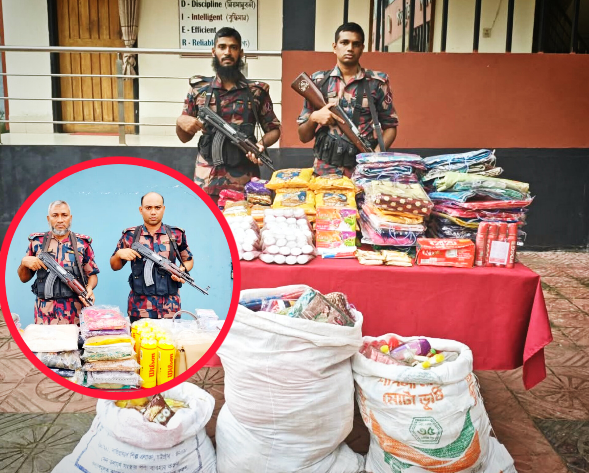 বেনাপোল সীমান্তে বিজিবির অভিযানে প্রায় ১৪ লাখ টাকার ভারতীয় পণ্য আটক