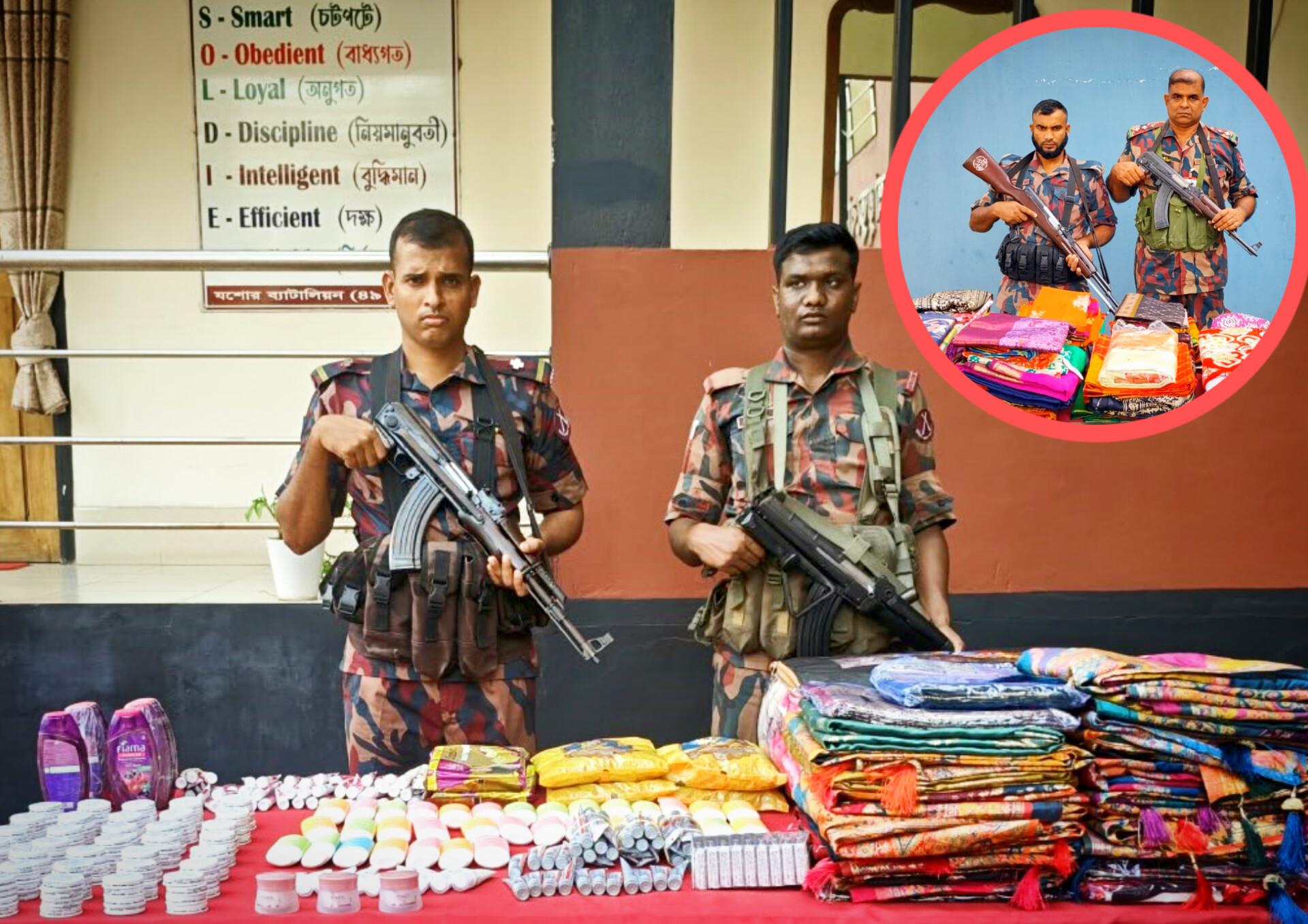 বেনাপোল সীমান্তে ৬ লাখ ১৮ হাজার টাকার চোরাচালানি মালামাল আটক